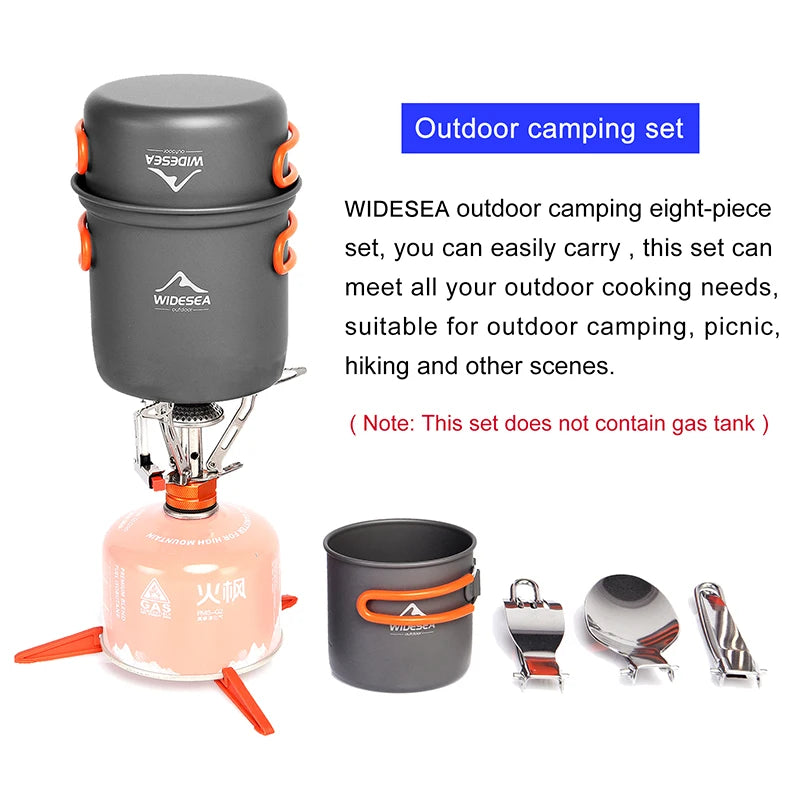 Camping Cookware Set Outdoor Tableware Equipment Supplies