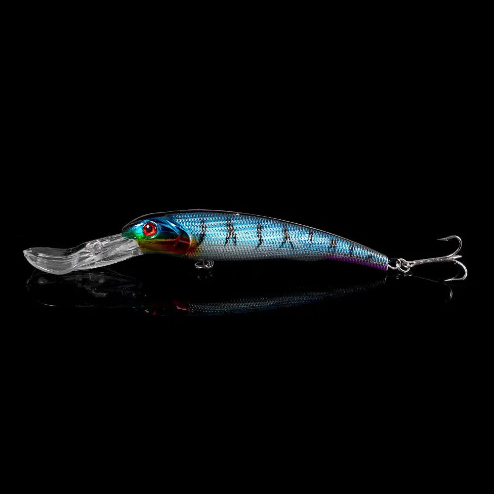 Hengjia 16.5cm 28g Big Minnow Lure Trolling Bait Artificial Wobblers  Deep Diving Sea Fishing Tackle Bass Pike Crankbaits