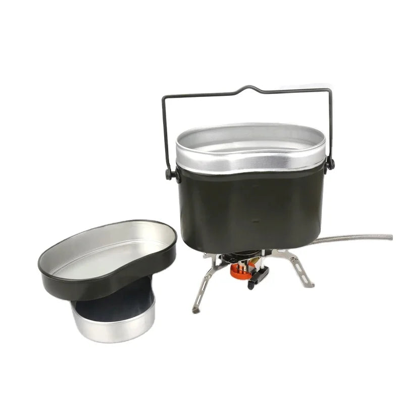 Wholesale Germany Style Aluminum Outdoor Camping Kitchen Mess Kit with Tin Canteens
