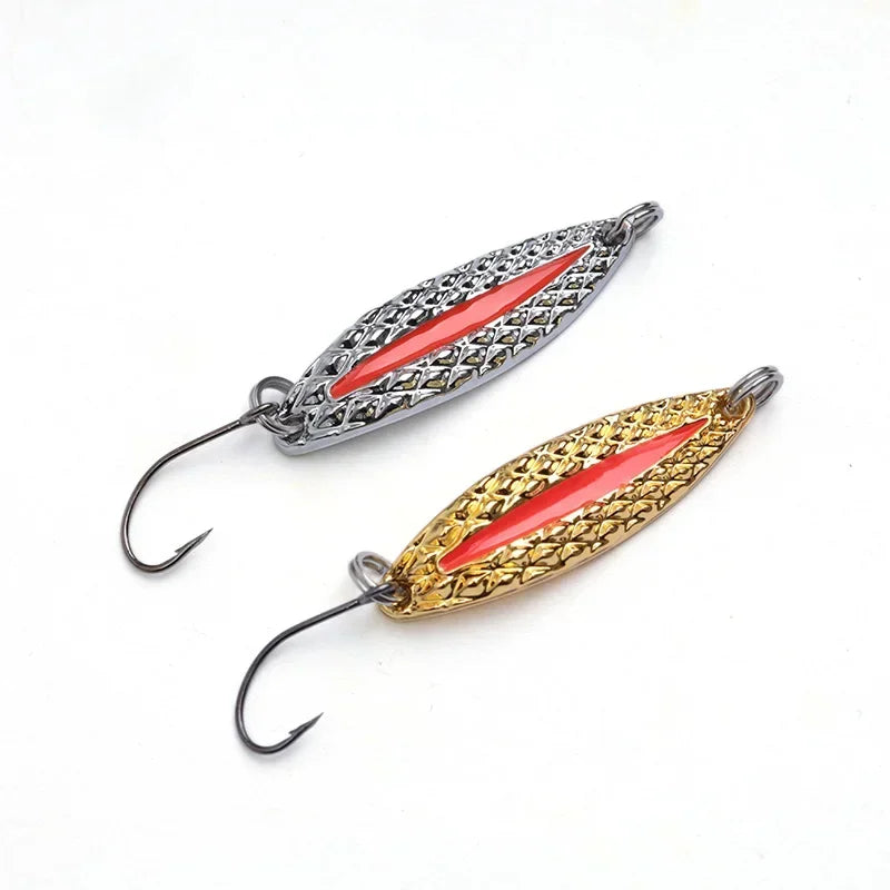 1 Mini Fishing Lure 2.5g3.5g Spoon Metal Lures Spinner Bait Minnow Small Fish Single Hook Jig Stream Trout Baits Pesca Hot