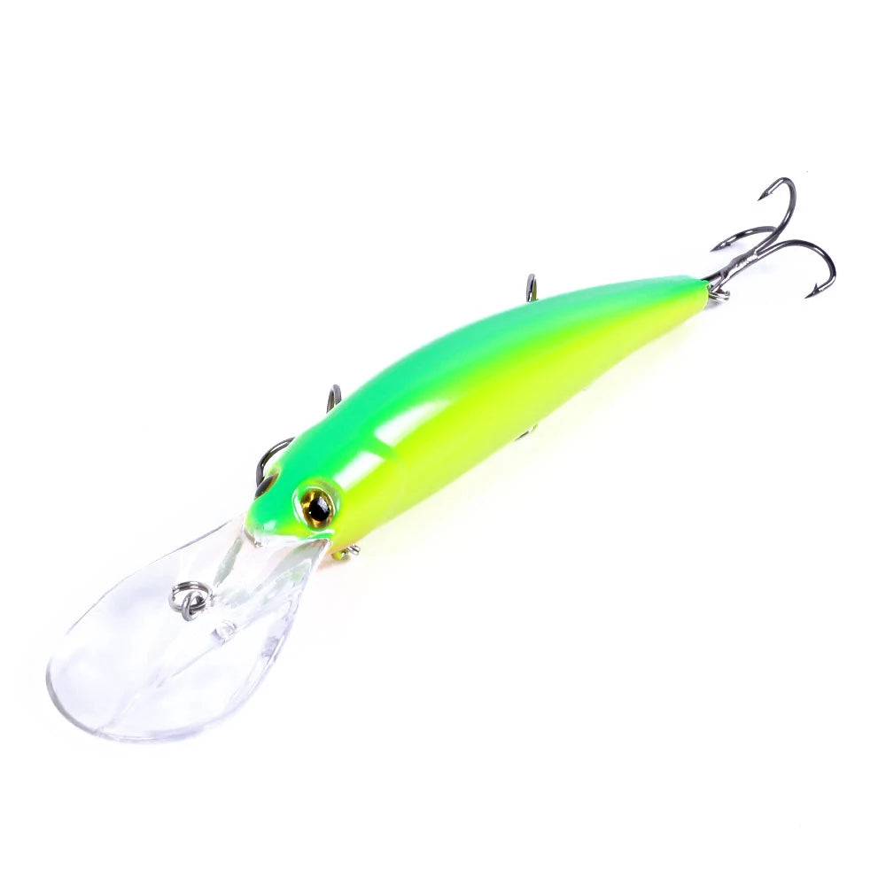 16.5cm 21g 6# Hook Deep Diving Large Minnow Wobbler Lure Artificial Hard Bait Crankbait Bass Pike Walleye Perch Fishing Gear
