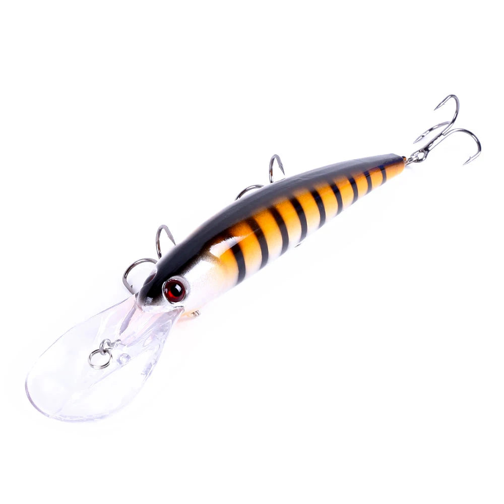 16.5cm 21g 6# Hook Deep Diving Large Minnow Wobbler Lure Artificial Hard Bait Crankbait Bass Pike Walleye Perch Fishing Gear