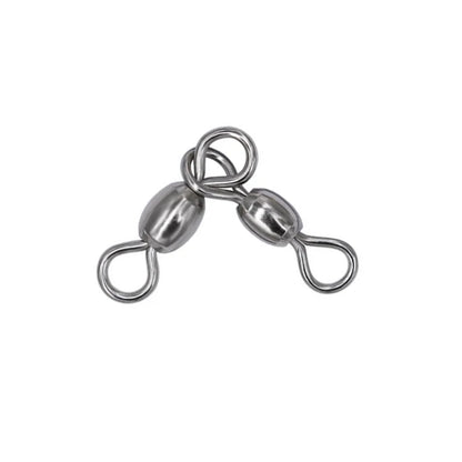 100pcs Rolling Swivel 3 way Fishing Connection Fishhook Lure Ring Tackle