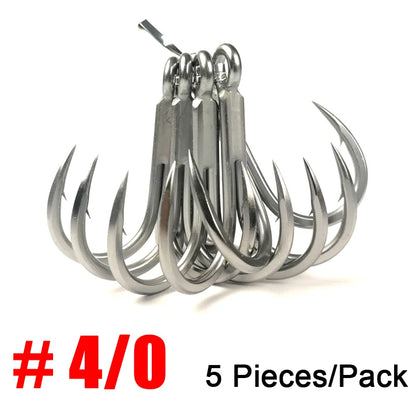 Treble Fishing Hooks  Sea Fishing Accessories Anti-Rust Coating Triple Anchor Hooks For Carp