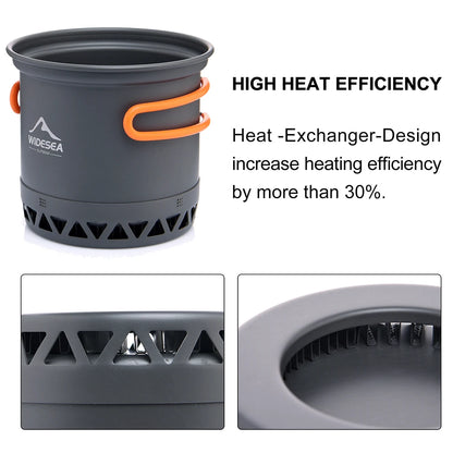 Cookware Outdoor Cooking Set Heat Cooker Travel Tableware Pot Kettle
