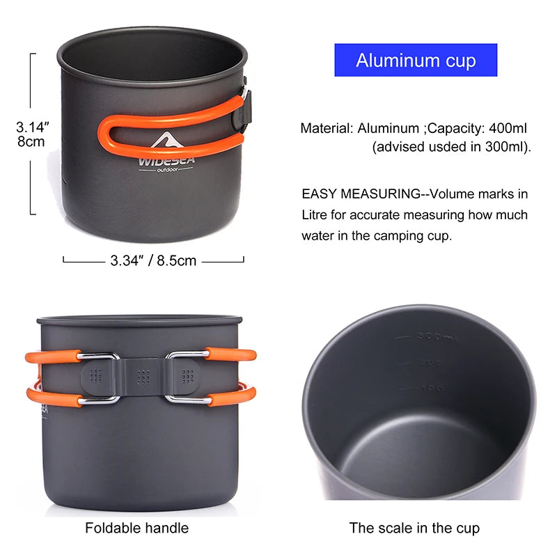 Camping Cookware Set Outdoor Tableware Equipment Supplies
