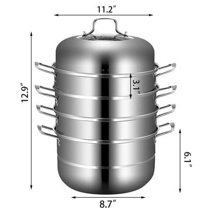 5 Layer Food Steamer   Stainless Steel Stock Pot for Steaming