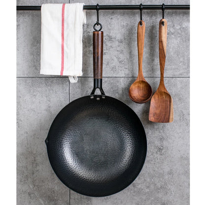 Konco Pure Iron wok cast iron pan Non-coated Pot