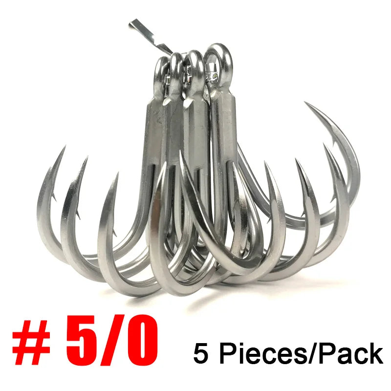 Treble Fishing Hooks  Sea Fishing Accessories Anti-Rust Coating Triple Anchor Hooks For Carp