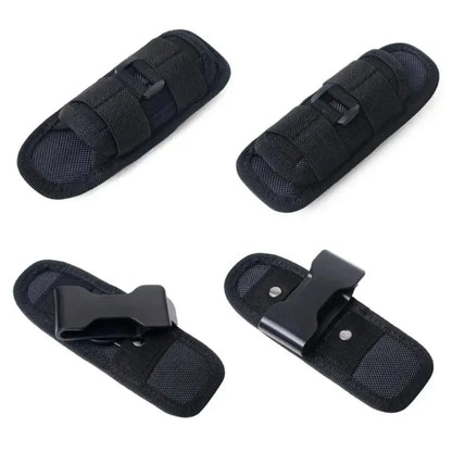 Tactical Flashlight Pouch Belt Torch Bag Durable Hunting Lighting Accessory