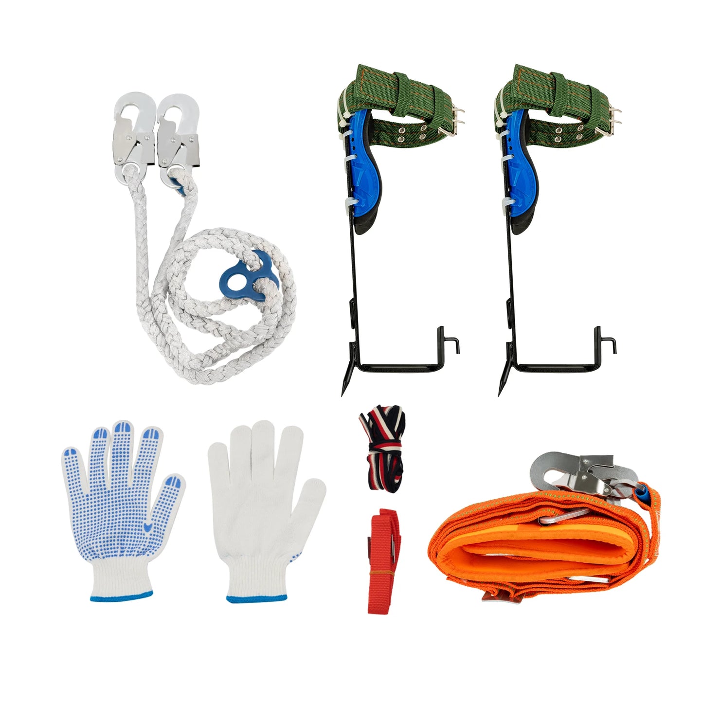 1 Set Portable Tree Climbing Spike Set with Safety Belt