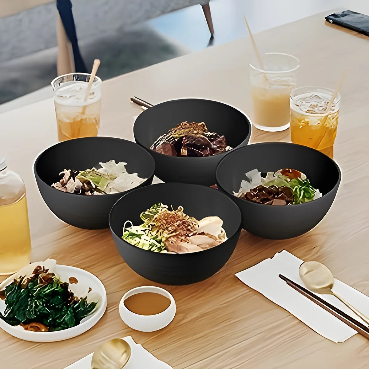 16/32pcs Tableware Set, Include Plates, Bowls Cups For Home Family Day Camping