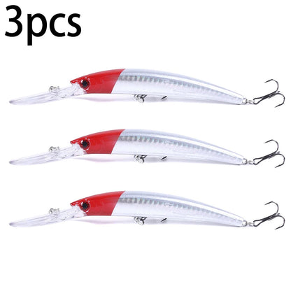 HENGJIA 1pcs 15cm 15g  Deep Diving Jerkbait Artificial Hard Bait Fishing Wobblers Minnow Lure for Bass Pike Carp Fishing  Tackle