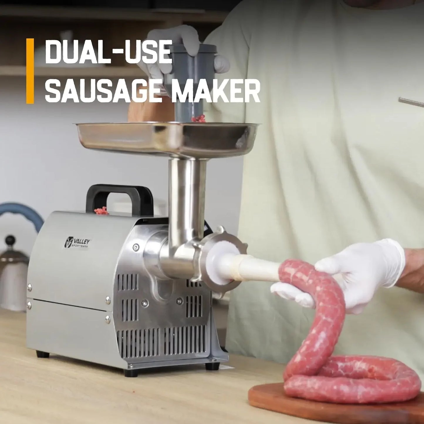 Meat Grinder, Sausage Stuffer, Stainless Steel Electric Meat grinder