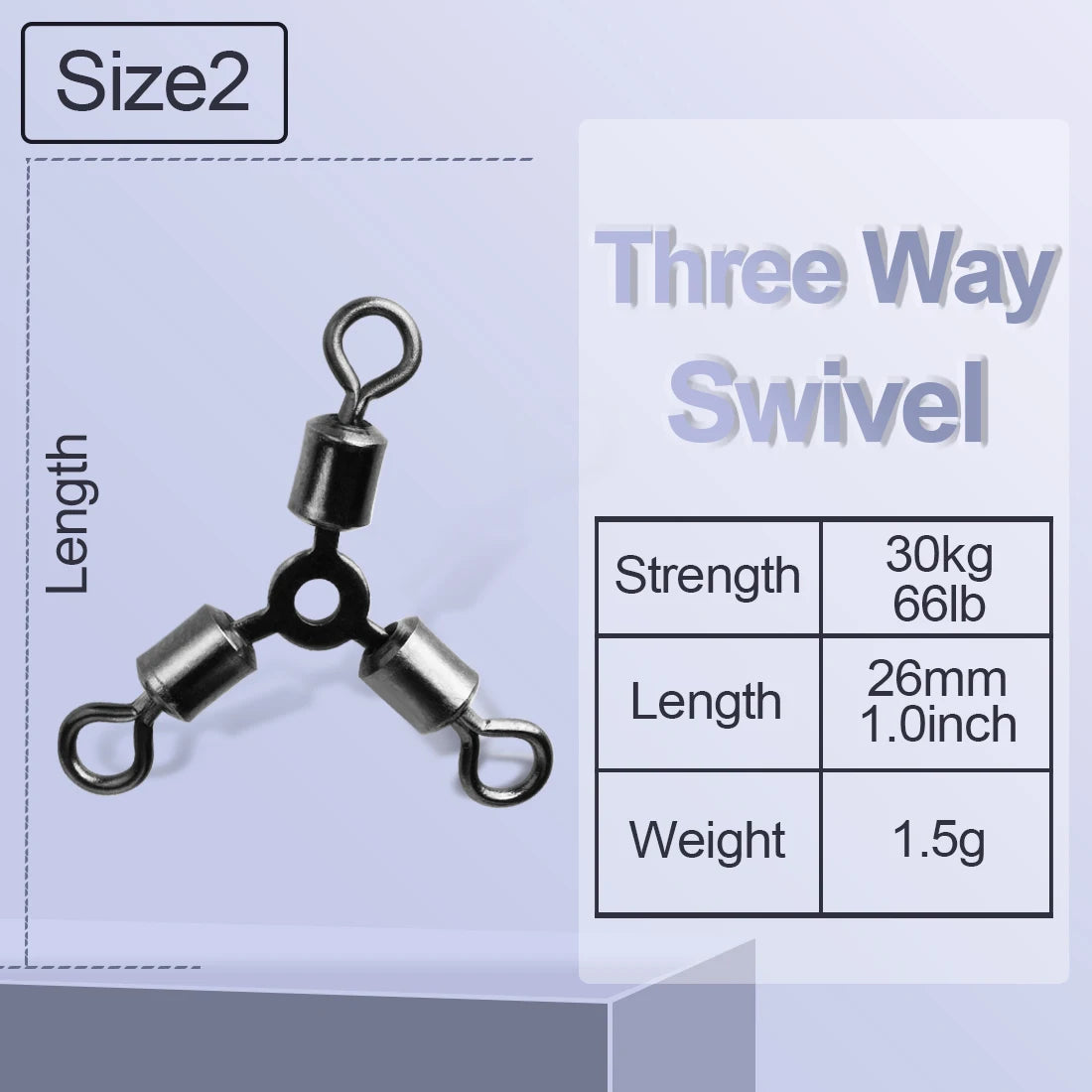 Three Way Swivels   Stainless Steel Fishing Tackle Accessories