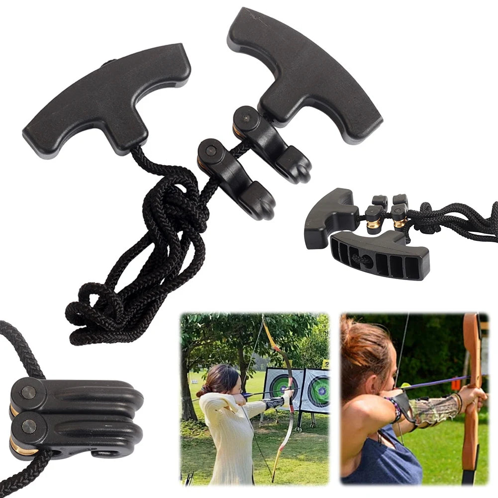 Crossbows Cocking Device Double Handle Strings Cocking Tool Ergonomic Handle Rope Cocking Device Heavy Duty Hunting Accessories