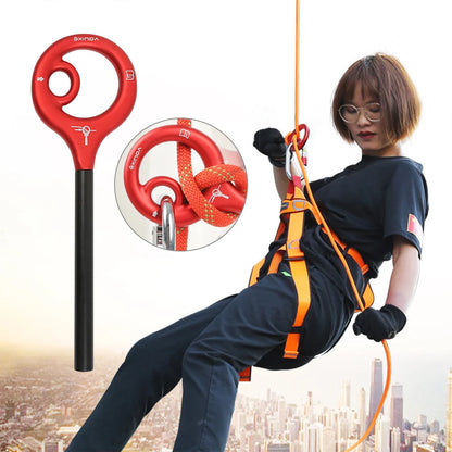 9-Shape Rigging Descender Aluminum Alloy Figure Belay Device Rock Climbing Cable Descent Device Downhill Rappelling Equipment