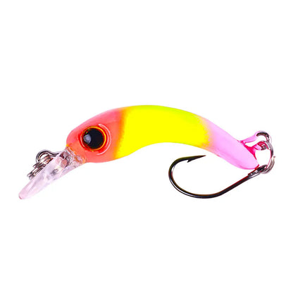 1pcs Floating Minnow Fishing Lure 4cm 1.5g Mini Artificial Hard Bait Sharp Hook Crankbait Wobbler Trout Pike Bass Fishing