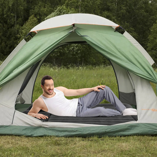 Universal Inflatable Car Bed Mattress Set w Air Pump Foldable Flocking Air Cushion for  Trunk Back Seat Camping Travel Sleeping