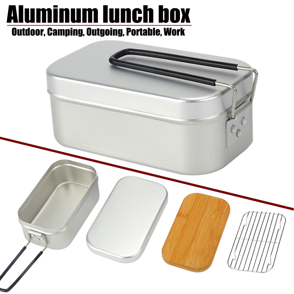 Ultralight Tableware Camping Cookware Lunch Box Cooking Pots  Outdoor Cutlery Kitchen Set