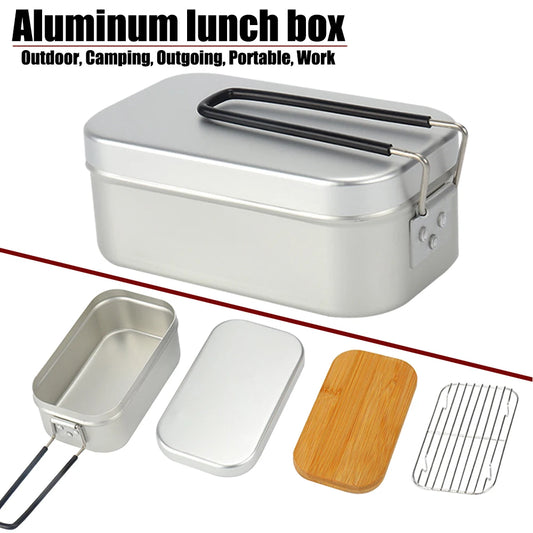 Ultralight Tableware Camping Cookware Lunch Box Cooking Pots  Outdoor Cutlery Kitchen Set