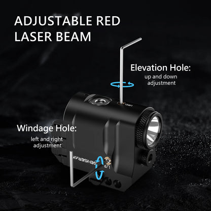 Tactical Pistol Light Rechargeable Blue Laser LED Weapon Light Fit Glock 17 19 20mm