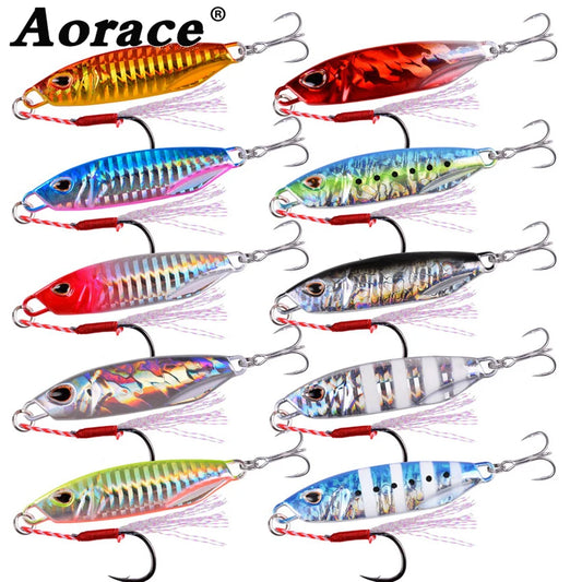 Metal Cast Jig Set Spoon   Trolling Hard Bait Bass Fishing Boat Tackle Trout Jigging Lure Jigs Saltwater Lures