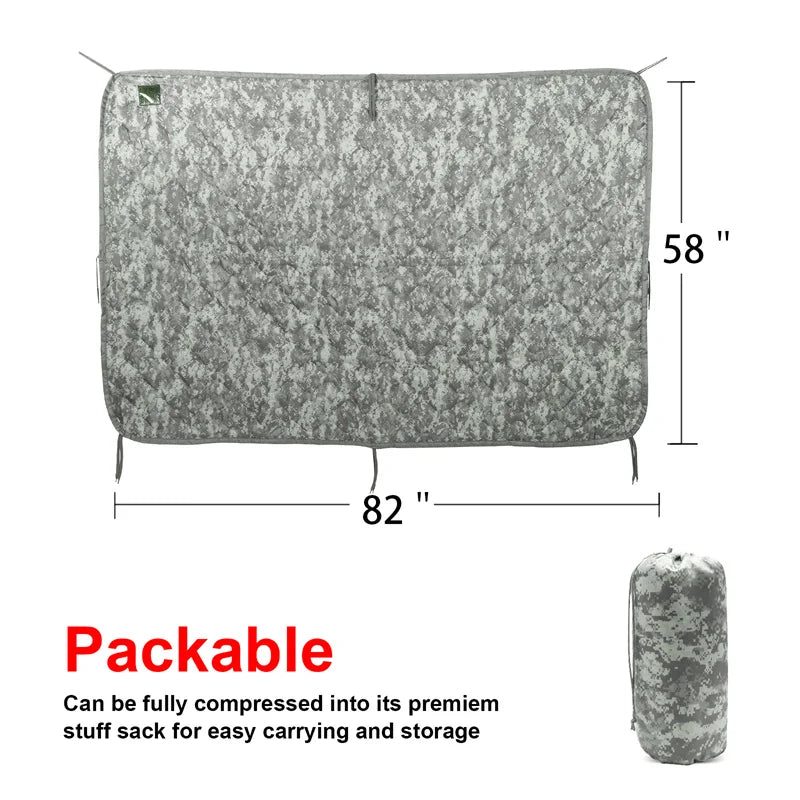 Camping Blanket, Woobie Blanket, Poncho Liner,  All Weather  , Camping Gear