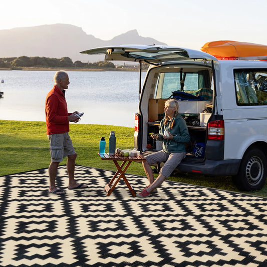 6x9ft Reversible Camping Mats  Large Floor Mat and Rug for Outdoors