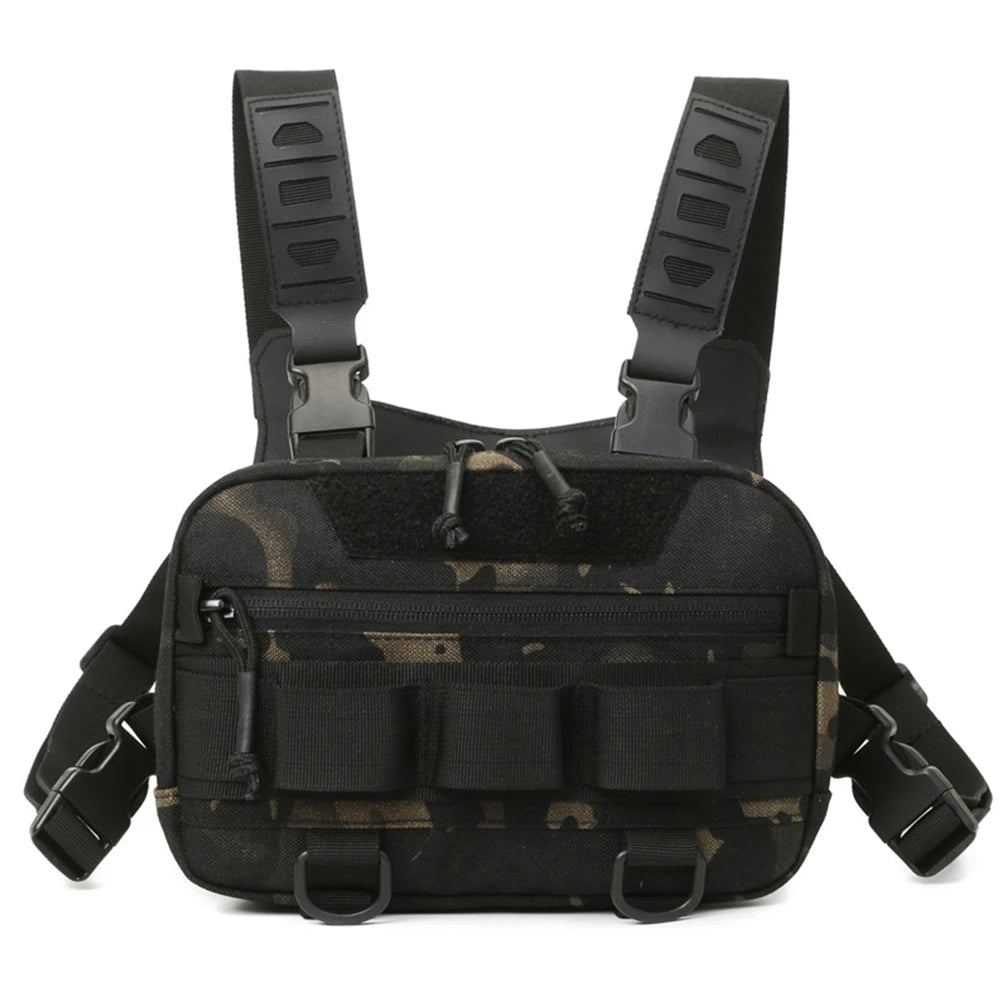 Fishing Chest Bag with Adjustable Straps Climbing Camping Backpack Large Capacity Travel Vest Backpack for Outdoor Sports