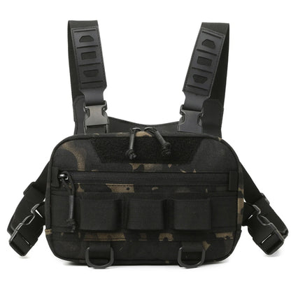 Fishing Chest Bag with Adjustable Straps Climbing Camping Backpack Large Capacity Travel Vest Backpack for Outdoor Sports