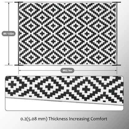 6x9ft Reversible Camping Mats  Large Floor Mat and Rug for Outdoors