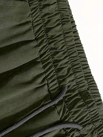 Multi-pockets Ribbons Bandage Tactical Techwear Cargo Pants Mens Harajuku Punk Hip Hop Joggers Pantalons Casual Streetwear
