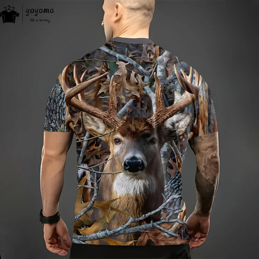 T shirts Animal Print Men's Clothing Fashion Street Pullover Short Sleeve Tees Summer Men's Clothing