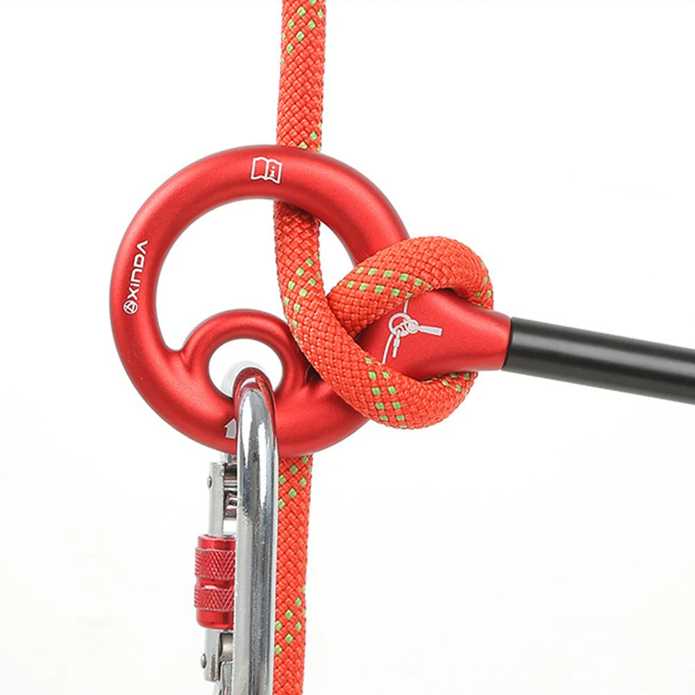 9-Shape Rigging Descender Aluminum Alloy Figure Belay Device Rock Climbing Cable Descent Device Downhill Rappelling Equipment
