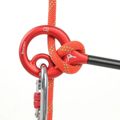 9-Shape Rigging Descender Aluminum Alloy Figure Belay Device Rock Climbing Cable Descent Device Downhill Rappelling Equipment