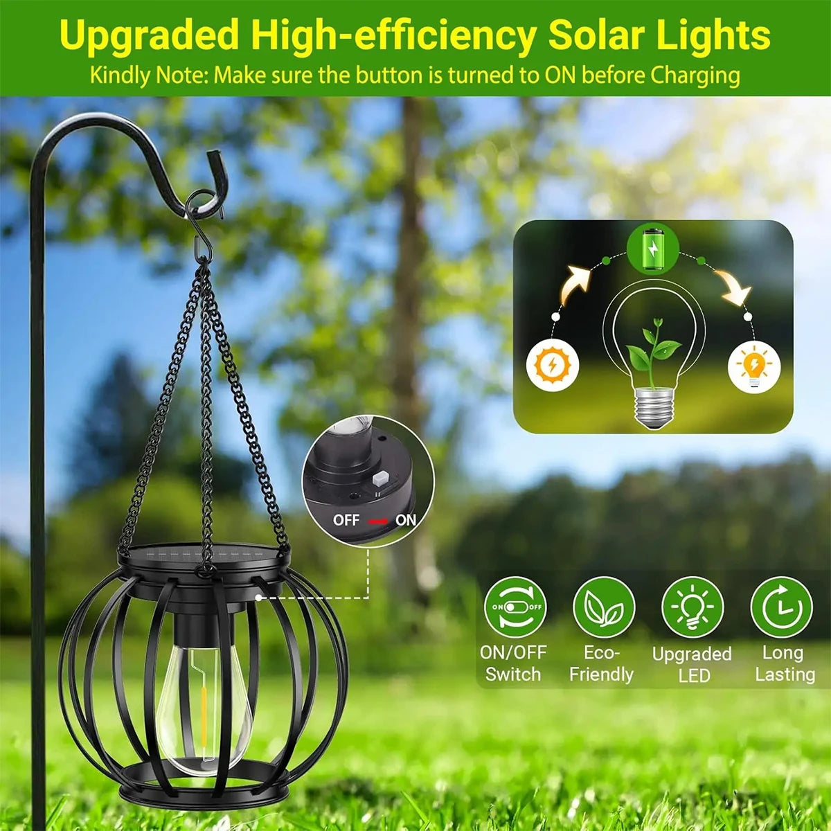 Solar Lantern Led Light Daylight Sensor