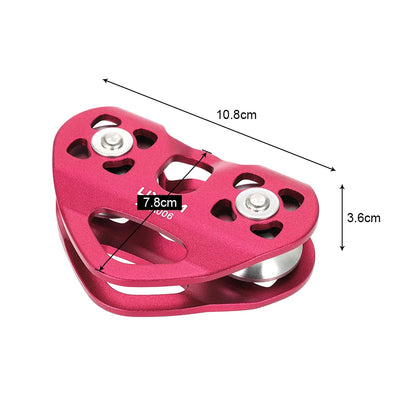 Cable Trolley Caving Trolley Pulley Lixada 30kN Cable Trolley Pulley with Ball Bearing Climbing Caving Aloft Work  Trolley
