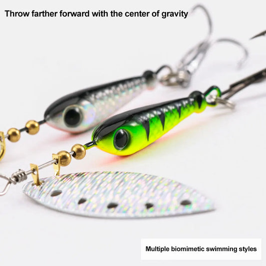 5Pcs Metal Spinner Spoon Fishing Lure Rotating Sequins Bait Hard Bait for Carp Bass Pesca