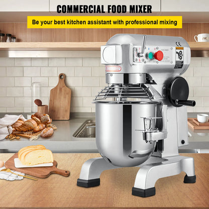 Electric Dough Machine Stainless Steel Commercial Cream  Whisk Mixer Processor Kitchen Food Stand Blender