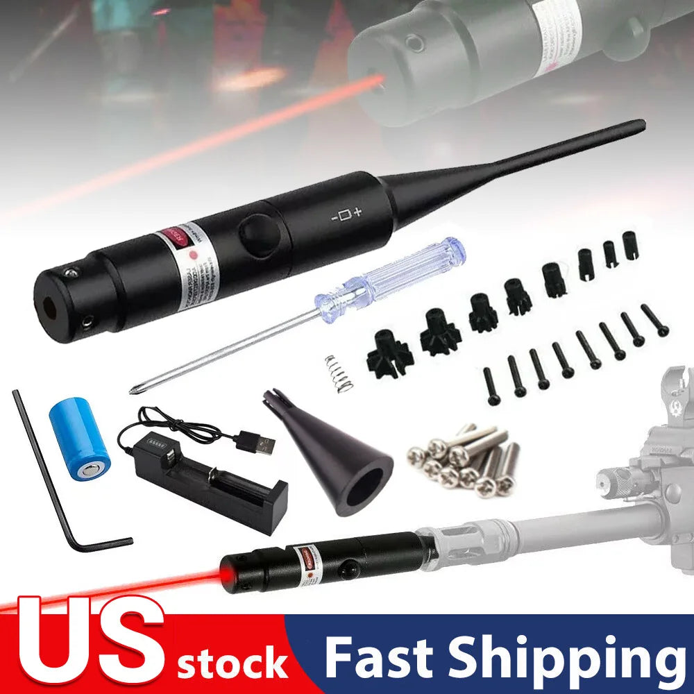 Green/Red Las-er  Calibrator with 18 Adapter Cross-border Aiming Instrument Tool