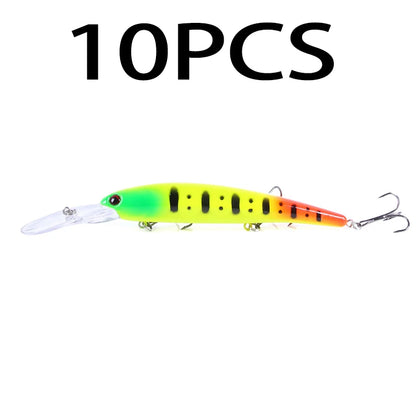 16.5cm 21g 6# Hook Deep Diving Large Minnow Wobbler Lure Artificial Hard Bait Crankbait Bass Pike Walleye Perch Fishing Gear