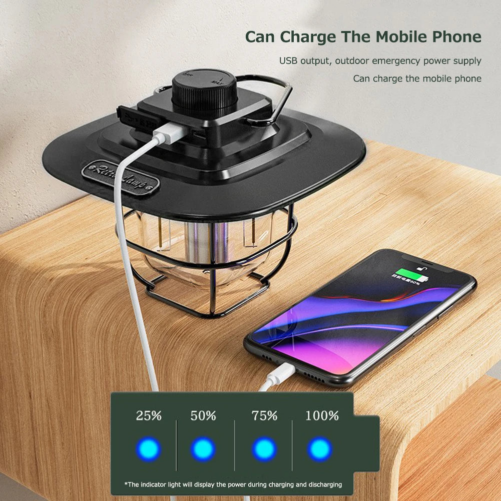 Outdoor Lighting Portable Light  Lantern Rechargeable Multi Functional Outdoor Camping Light LED Camping Equipment