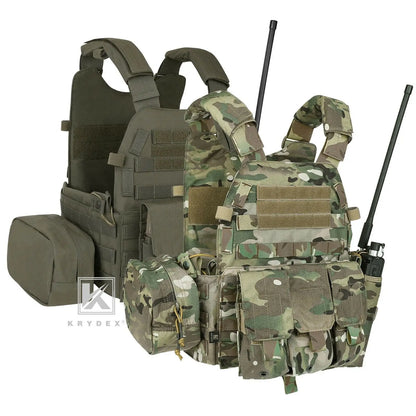 KRYDEX Tactical Body Armor Combat Vest Plate Carrier With Magazine Pouch
