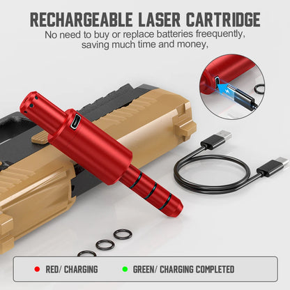 9MM dual-purpose magnetic suction laser training bullet, red dot laser training bullet,
