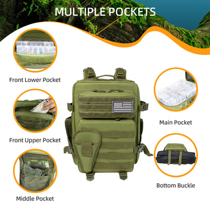 Fishing Hunting Bag Tactical Backpack,  Durable Waterproof