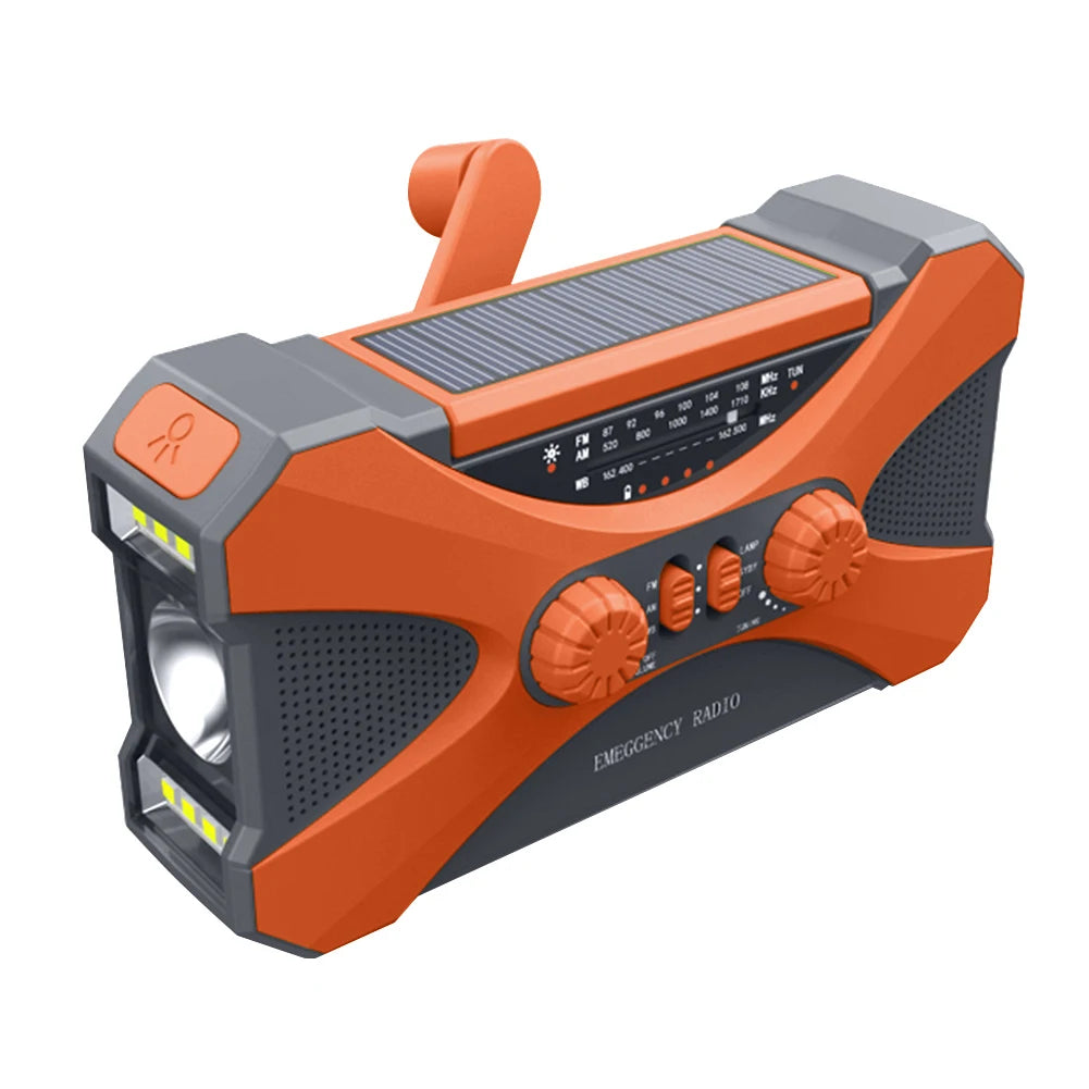 Emergency Radio Solar Hand Crank LED Flashlight/Reading Light/SOS Alarm Survival Tool