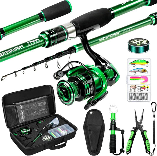 Fishing Rod and Reel Combo, Graphite Telescoping Fishing Pole