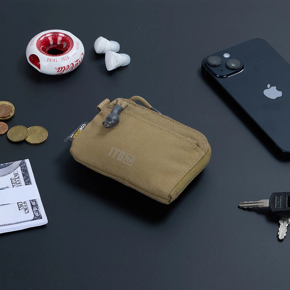 Waterproof EDC Pouch Portable Key Change Purse Wallet Travel Kit Coin Mini Purse & Card Slots And Zippers Pouch