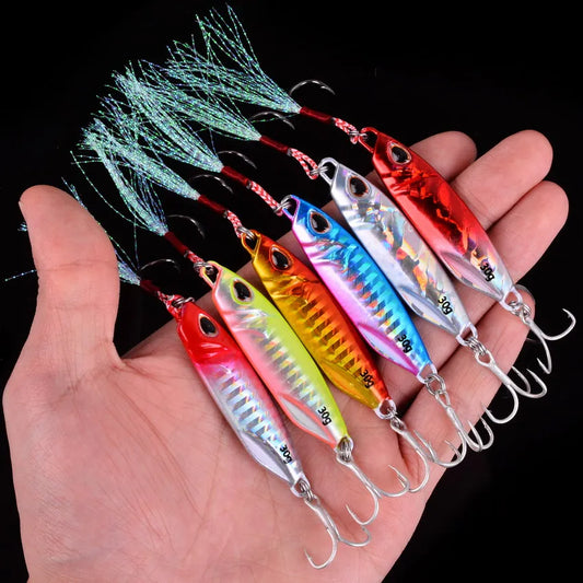 Metal Cast Jig Set Spoon   Trolling Hard Bait Bass Fishing Boat Tackle Trout Jigging Lure Jigs Saltwater Lures
